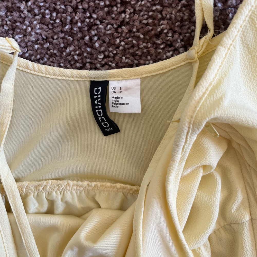 Divided Butter Yellow Dress